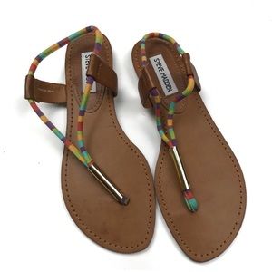 Steve Madden Hamil rainbow leather sandals Sz 9